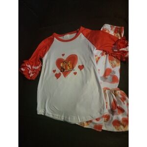 Boutique valentine's day disney lady and the tramp outfit‎ size 2t hearts